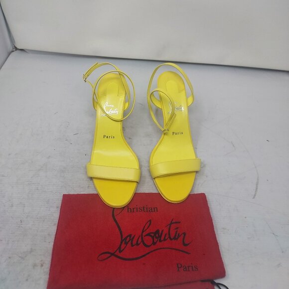 Christian Louboutin Loubigirl Yellow Ankle Strap Heel Sandal - Picture 6 of 12